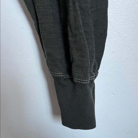 NATURAL LIFE Green V-Neck Cotton Jumpsuit Romper Boho Hippie Olive Green XS - Picture 5 of 5